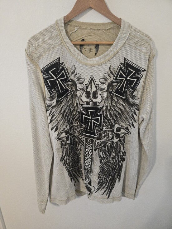 Carbon Other - Carbon Black Long Sleeve Shirt Mens XL Wings Cross Skater